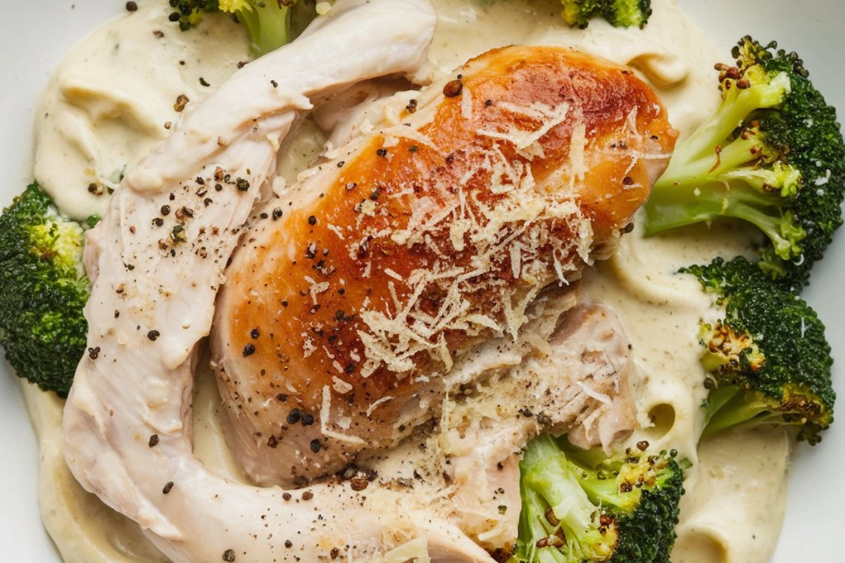 Chicken Alfredo with Broccoli 