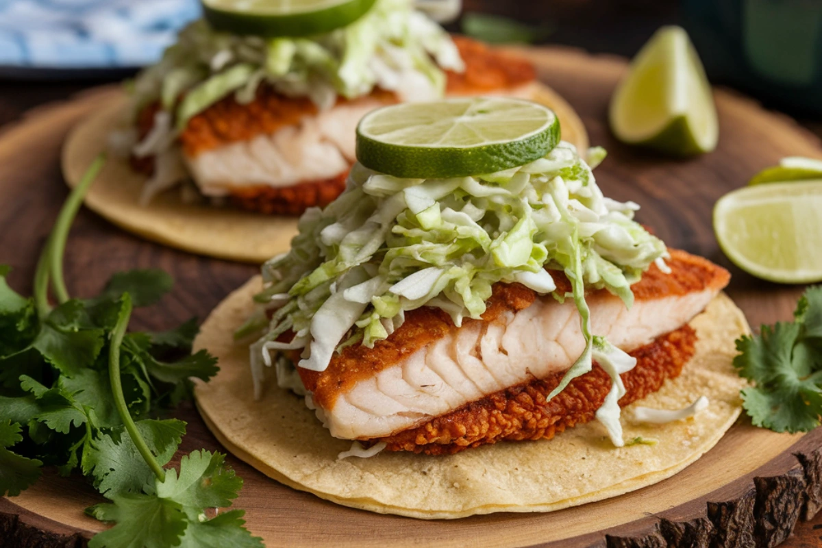 Fish Tacos with Slaw 