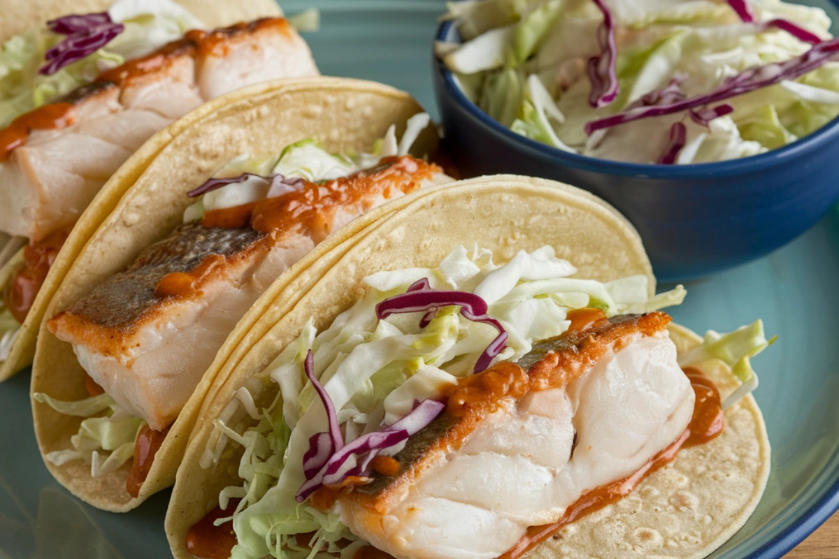 Fish Tacos with Slaw 