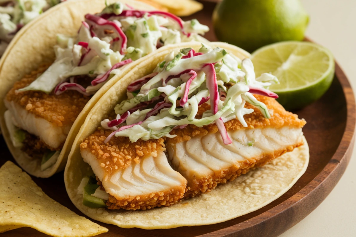 Fish Tacos with Slaw 