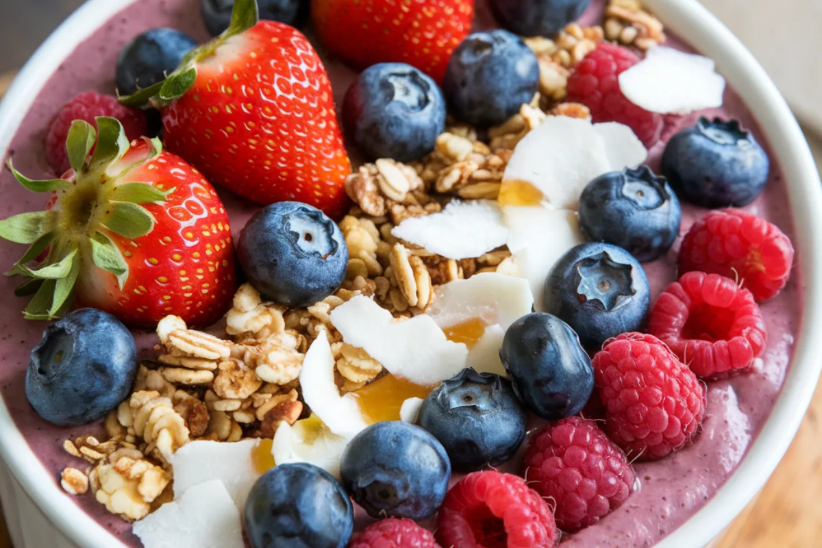 Smoothie Bowl with Fresh Berries 