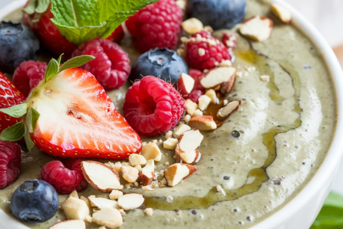 Smoothie Bowl with Fresh Berries 