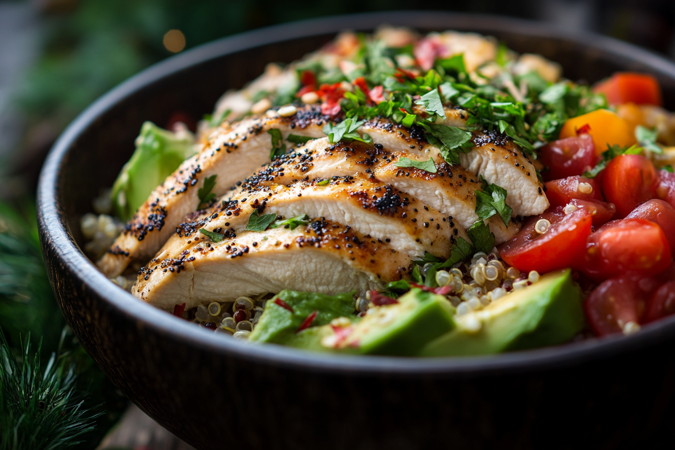 chicken quinoa bowl