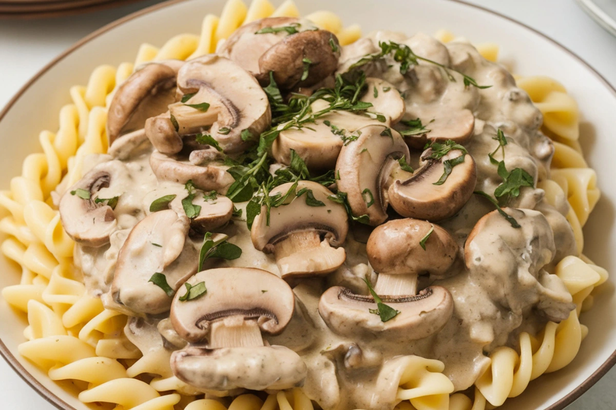 Vegan Mushroom Stroganoff